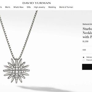 SOLD ELSEWHERE: David Yurman Starburst Pendant w/ Pavé Sterling Silver Necklace
